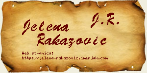 Jelena Rakazović vizit kartica